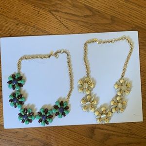 Two Banana Republics statement Necklaces